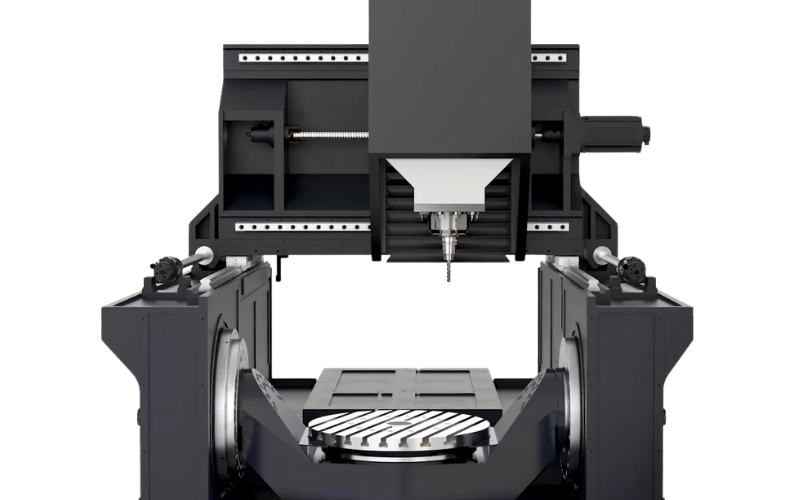Trục A máy phay CNC 5 trục Taikan V-650U được thiết kế hiện đại để đảm bảo độ chính xác cao
