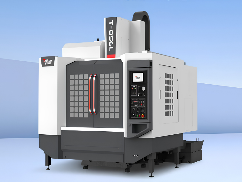 Model máy phay CNC đứng Taikan T-856L được hãng thiết kế sử dụng vít me cấp chính xác C3 với kết cấu tiền căng giúp hạn chế sự giãn nở nhiệt
